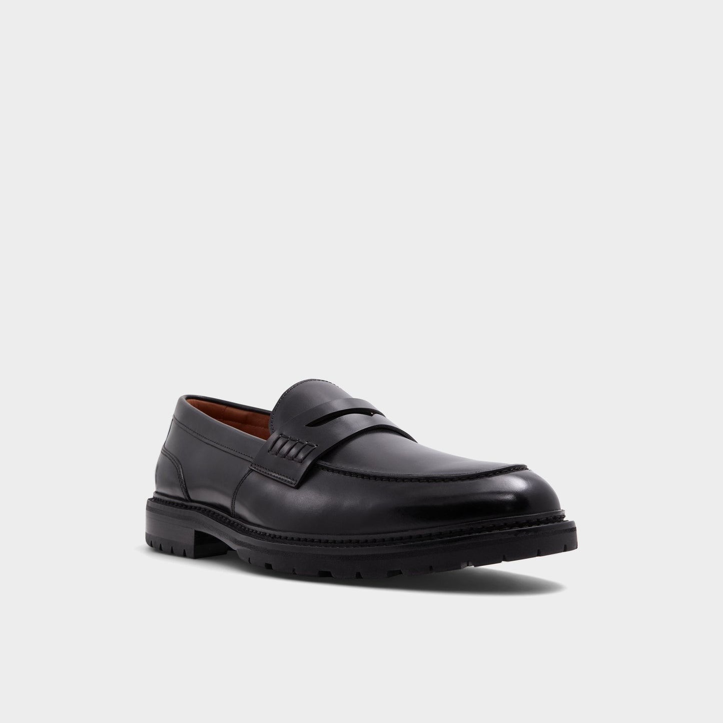 Aleris Black Men's Dress Shoes - Loafer, Lug sole - Black