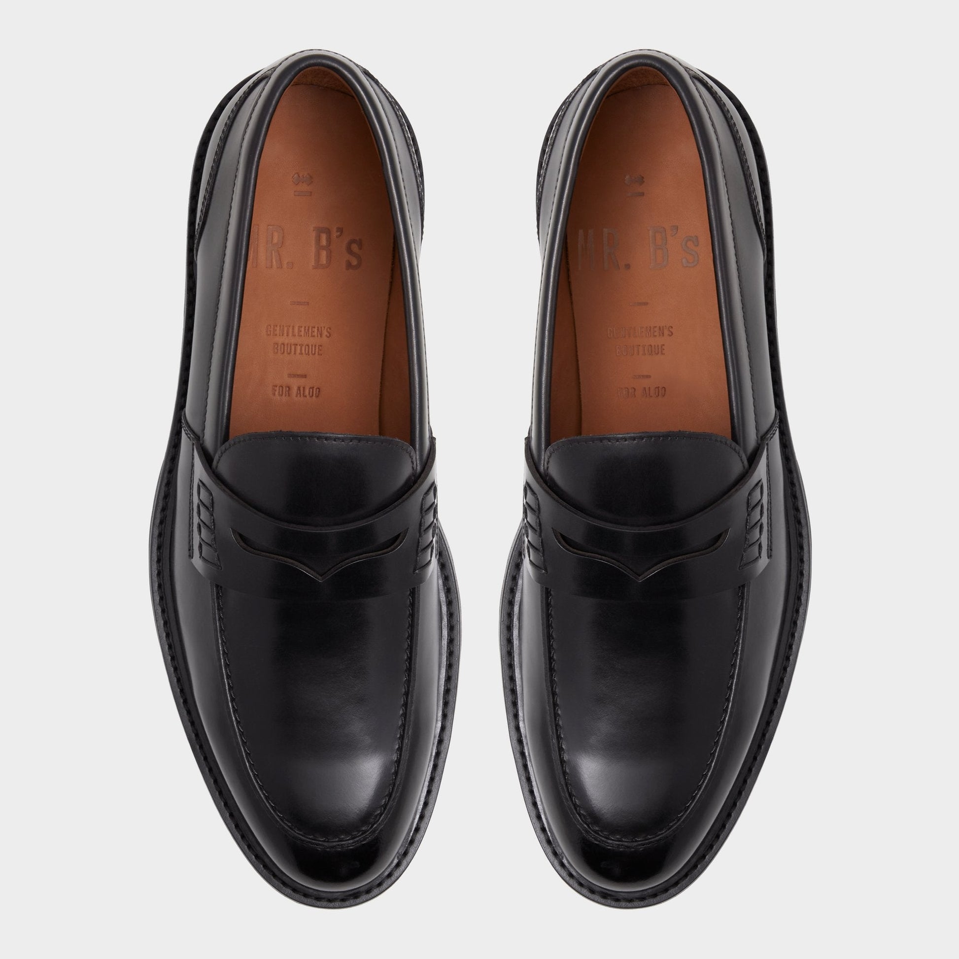 Aleris Black Men's Dress Shoes - Loafer, Lug sole - Black