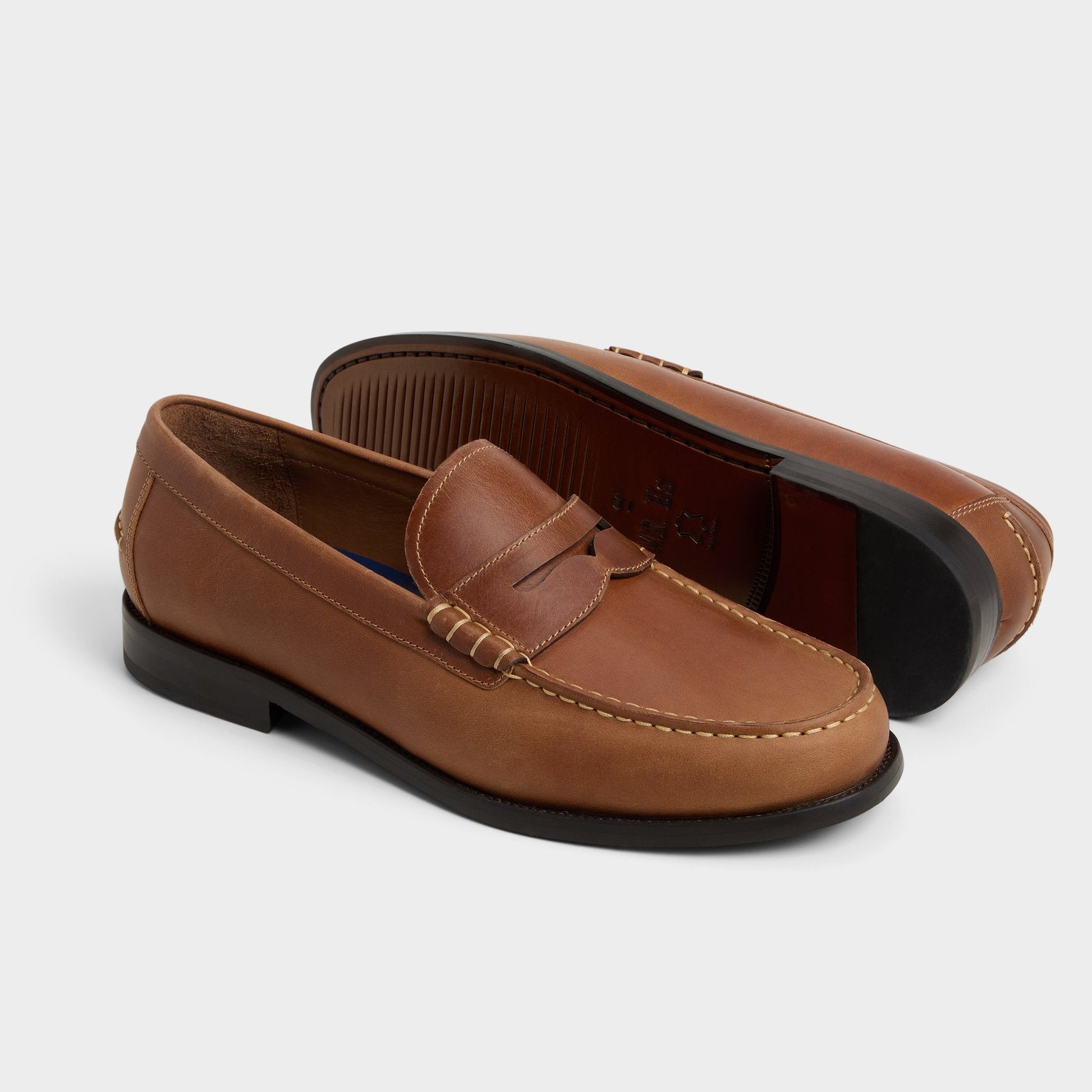 Jarom in Cognac - Loafer - Cognac