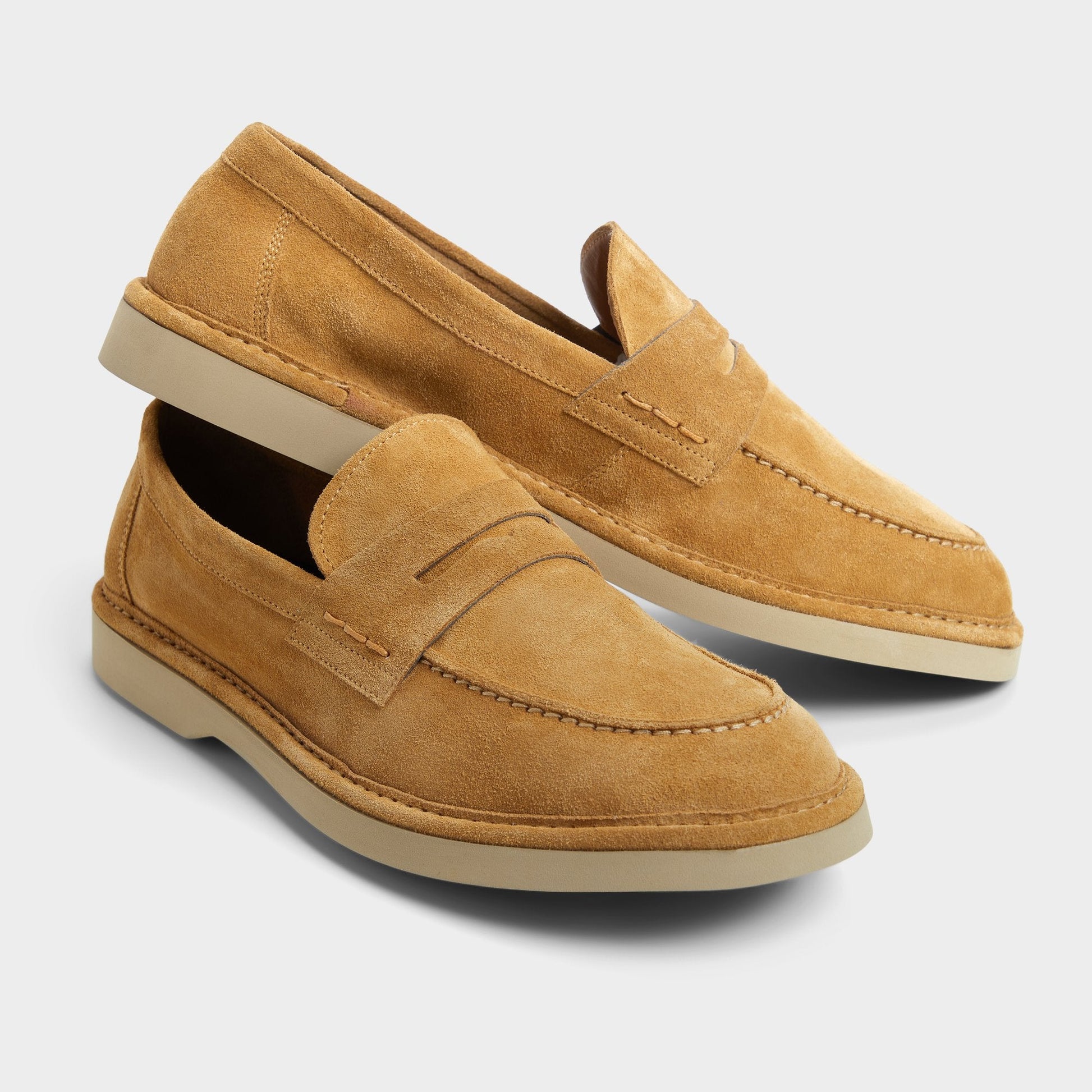 Iver Light Brown Men's Dress Shoes - Loafer - Light Brown