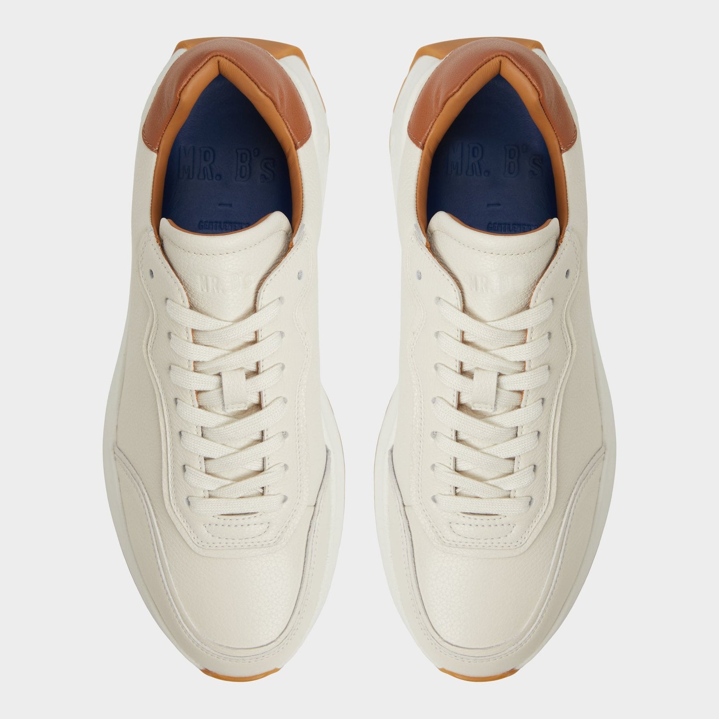 Alessio Ivory Men's Athletic sneakers - Jogger sneaker - Ivory