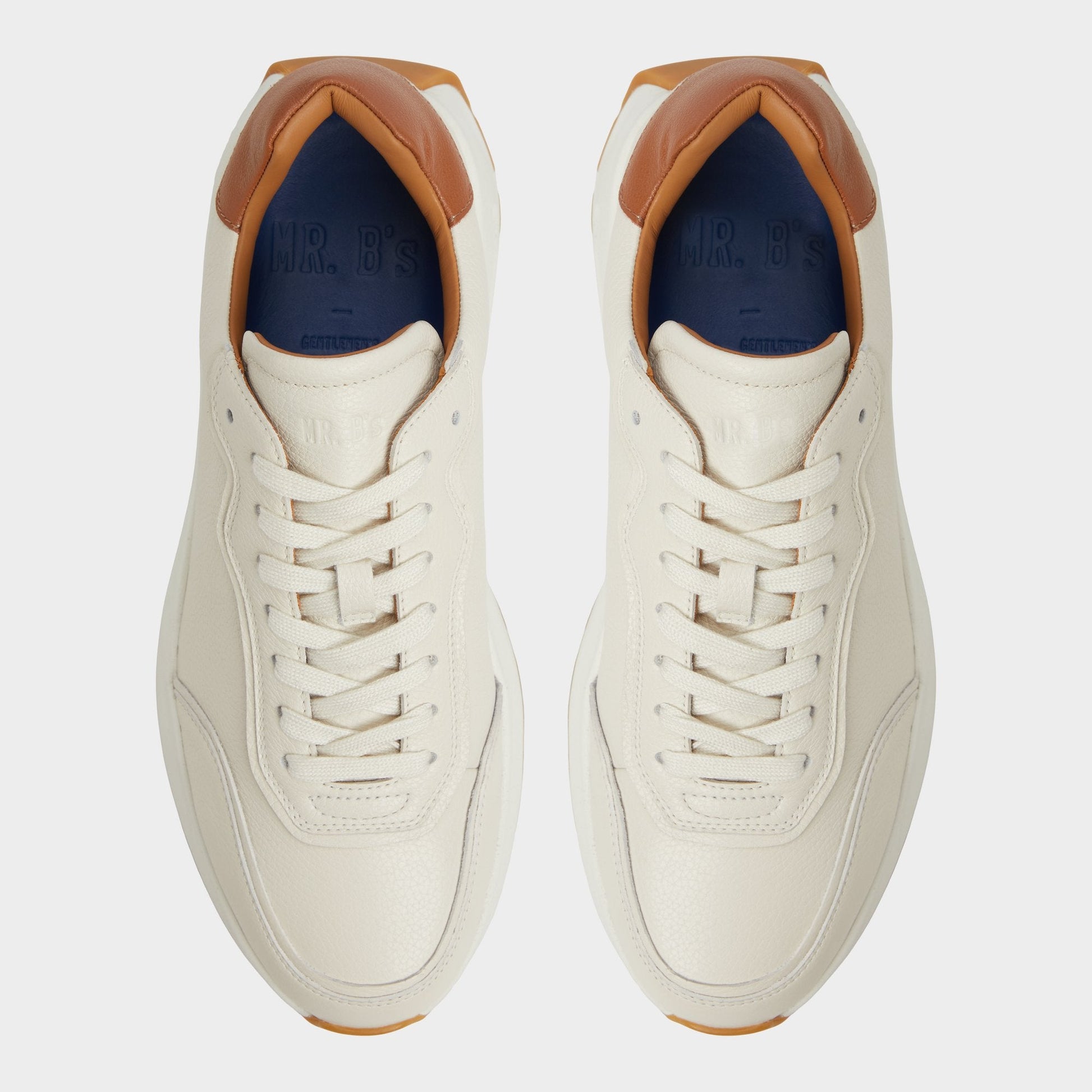 Alessio Ivory Men's Athletic sneakers - Jogger sneaker - Ivory