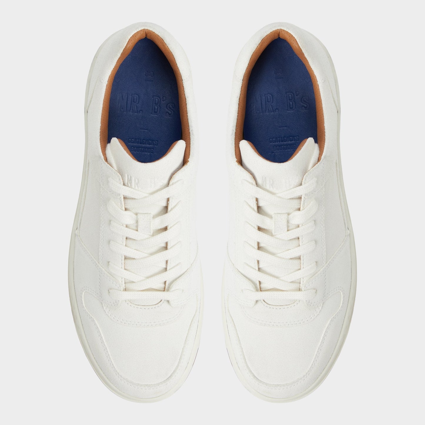 Ludlow White Leather Suede Men's Low top - Low top sneaker - White