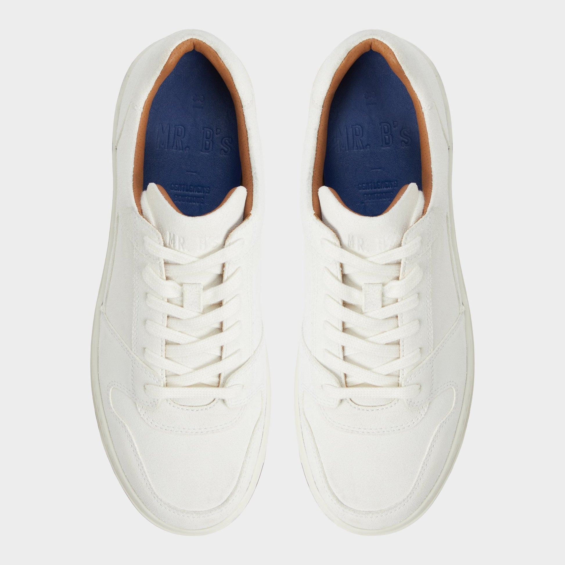 Ludlow White Leather Suede Men's Low top - Low top sneaker - White