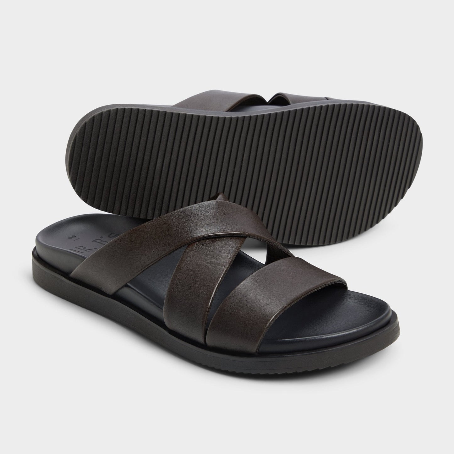 Kairo Dark Brown Men's Sandals & Slides - Slide sandal - Dark Brown