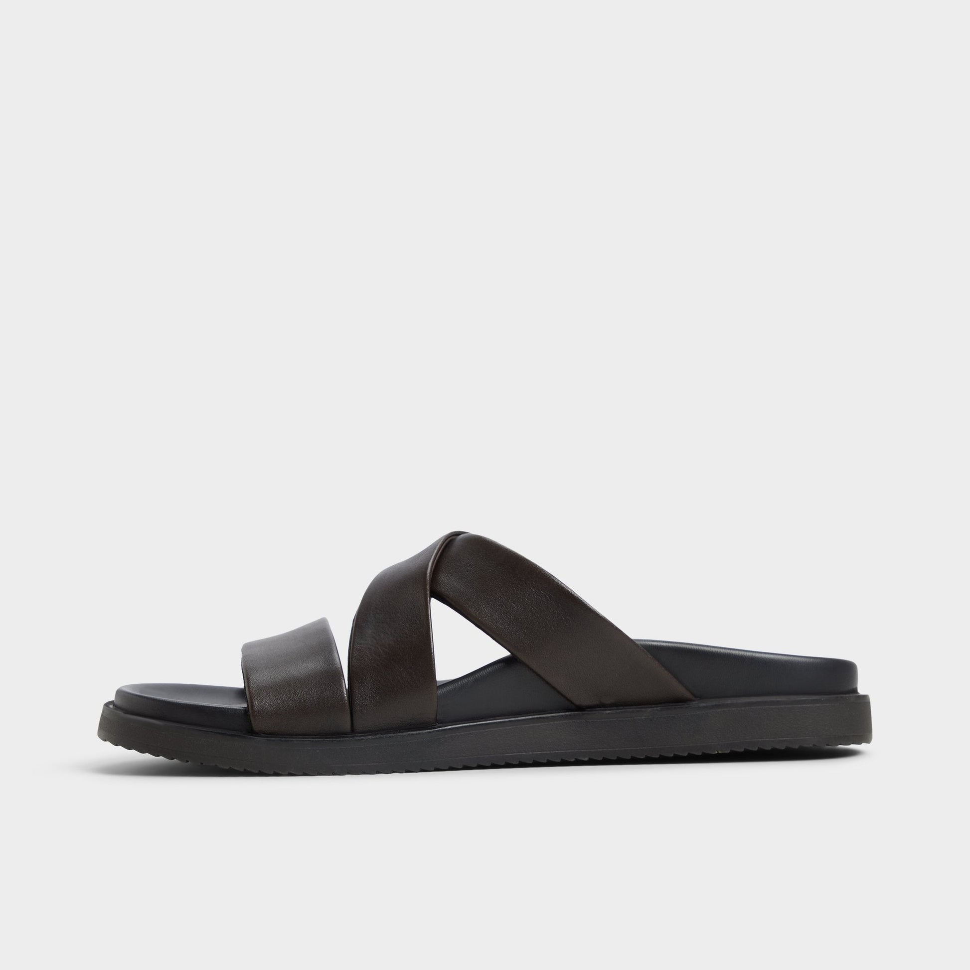 Kairo Dark Brown Men's Sandals & Slides - Slide sandal - Dark Brown
