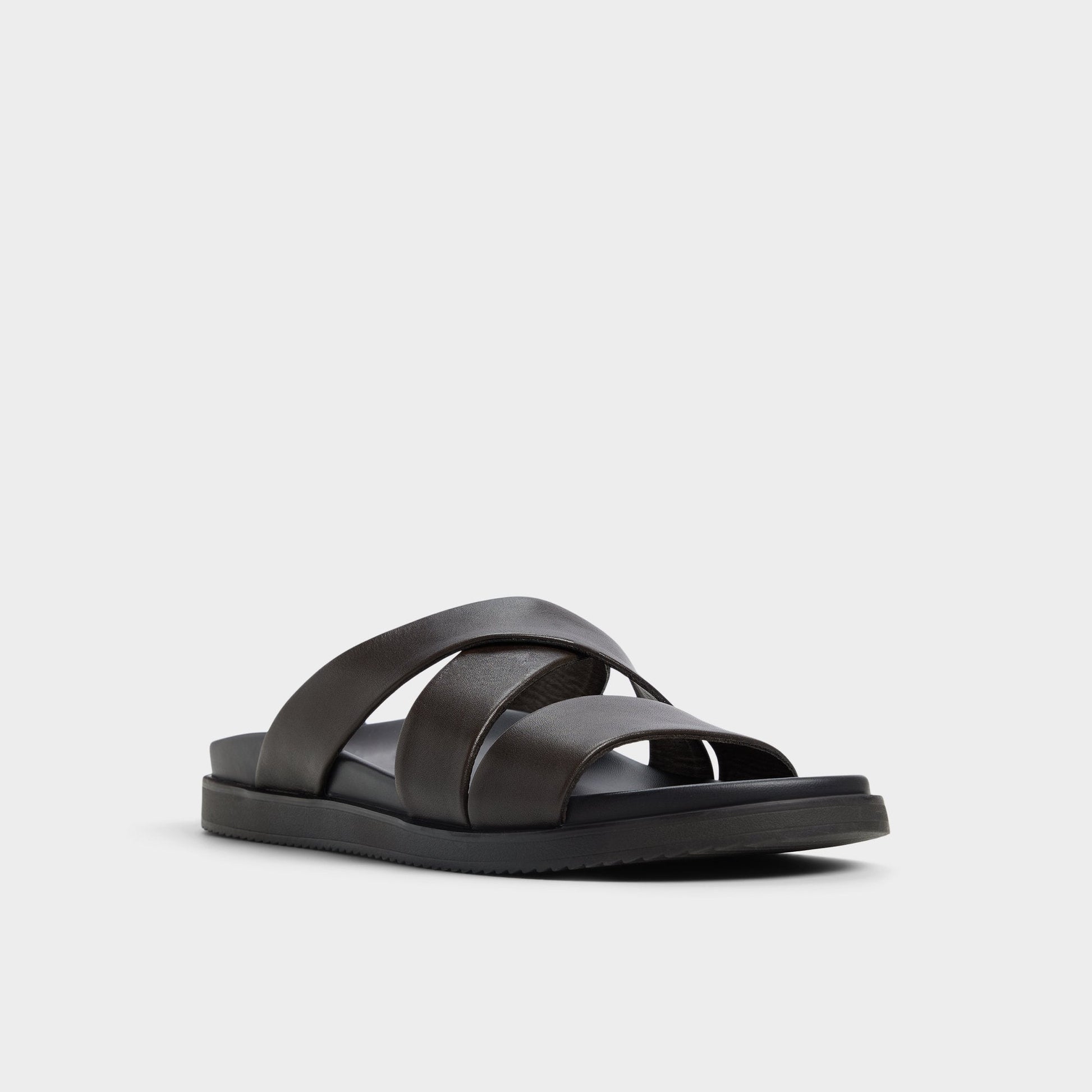 Kairo Dark Brown Men's Sandals & Slides - Slide sandal - Dark Brown