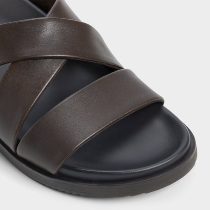 Kairo Dark Brown Men's Sandals & Slides - Slide sandal - Dark Brown