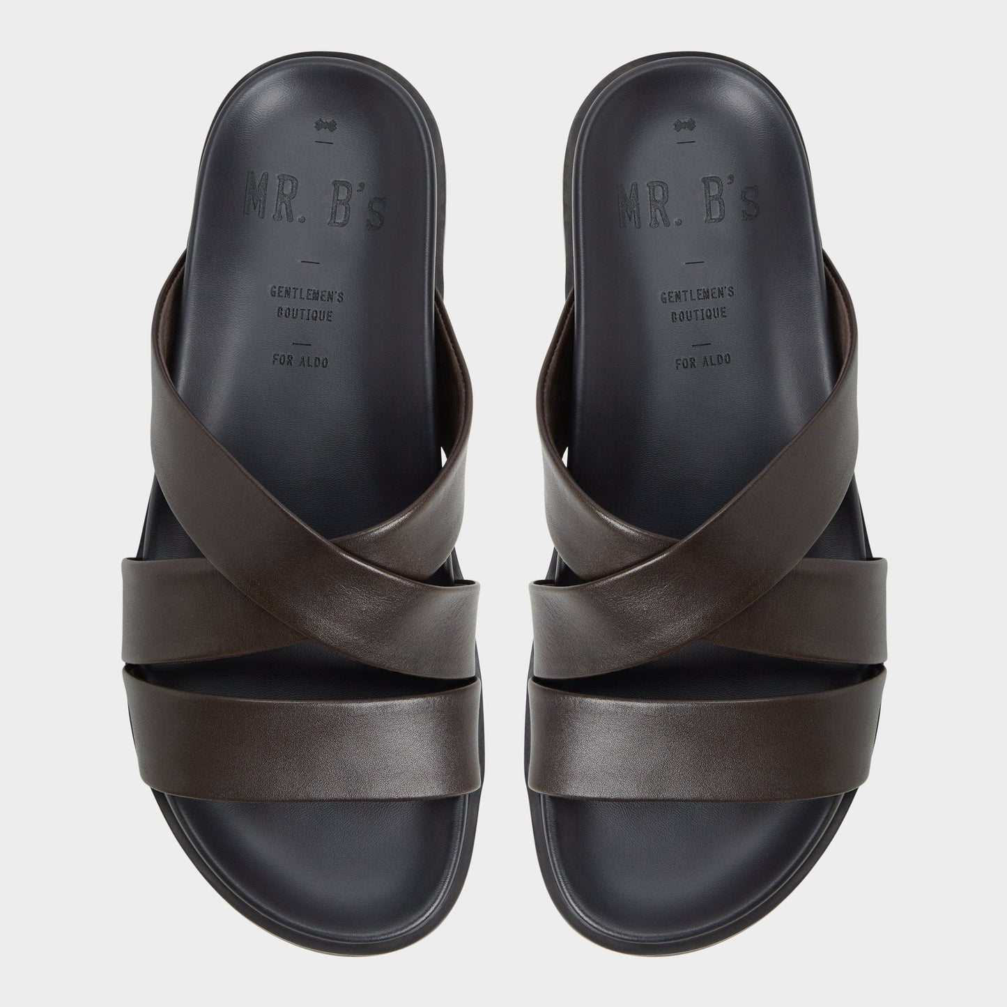 Kairo Dark Brown Men's Sandals & Slides - Slide sandal - Dark Brown