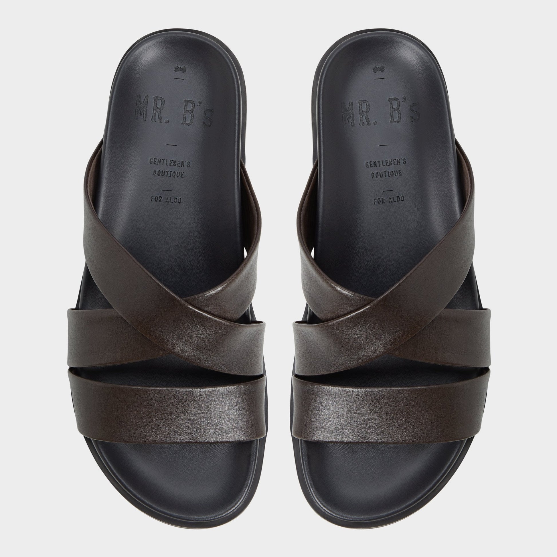 Kairo Dark Brown Men's Sandals & Slides - Slide sandal - Dark Brown