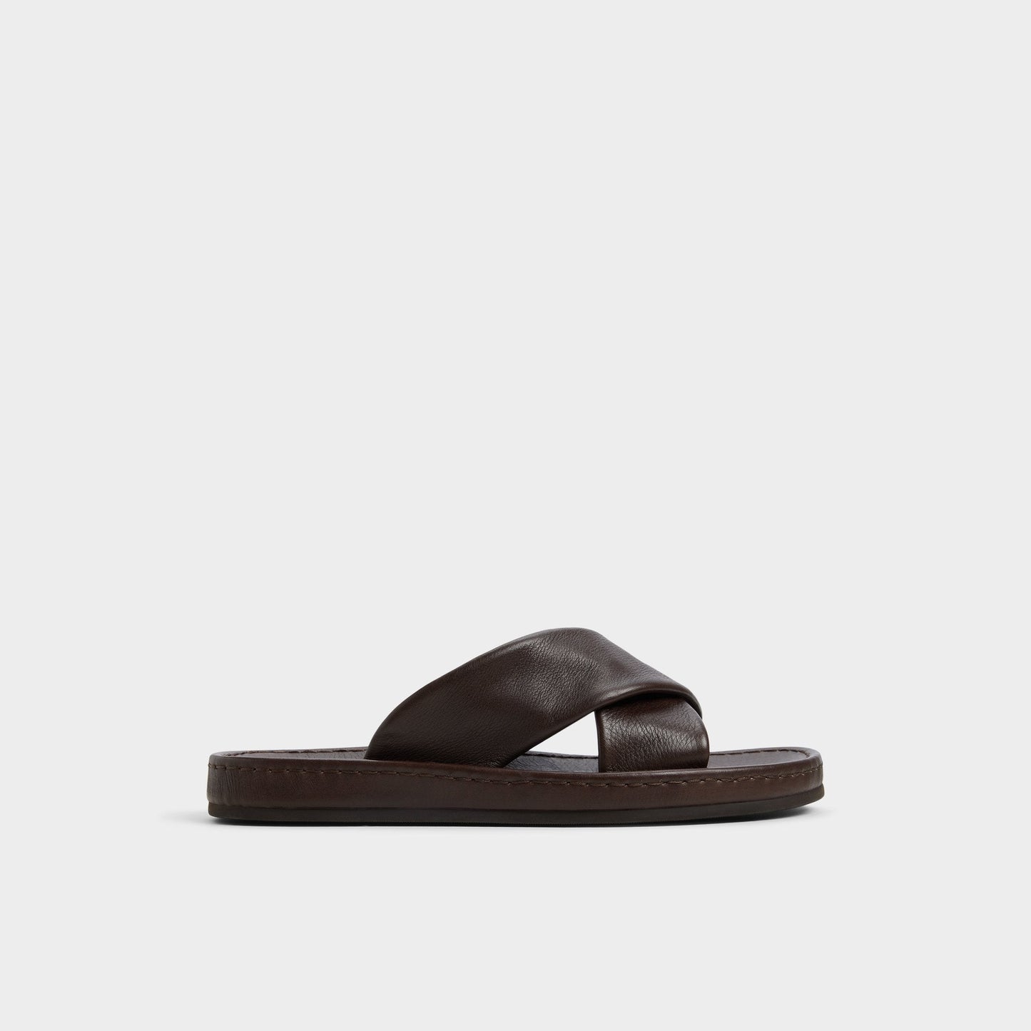 Steele Dark Brown Men's Sandals & Slides - Slide sandal - Dark Brown