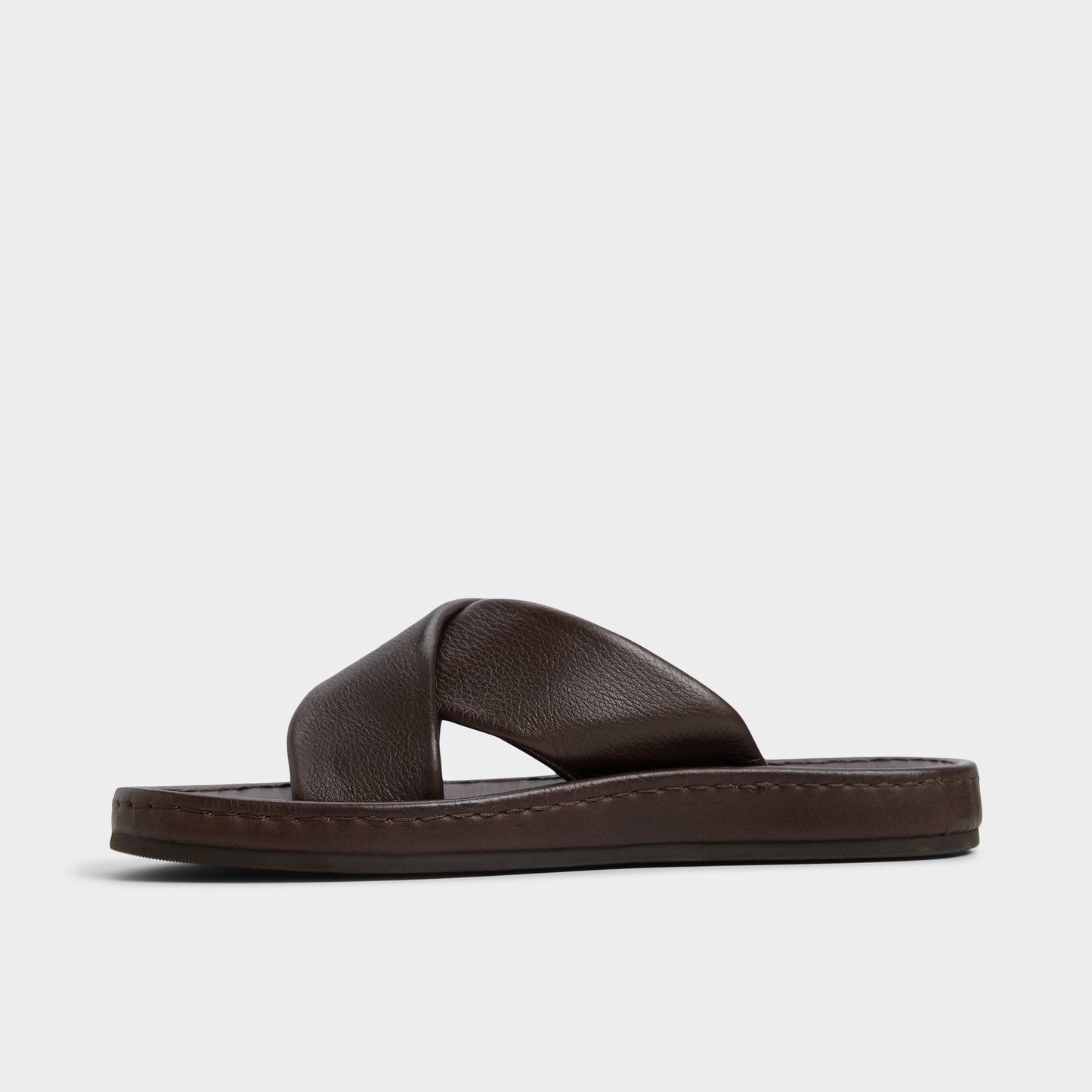 Steele Dark Brown Men's Sandals & Slides - Slide sandal - Dark Brown