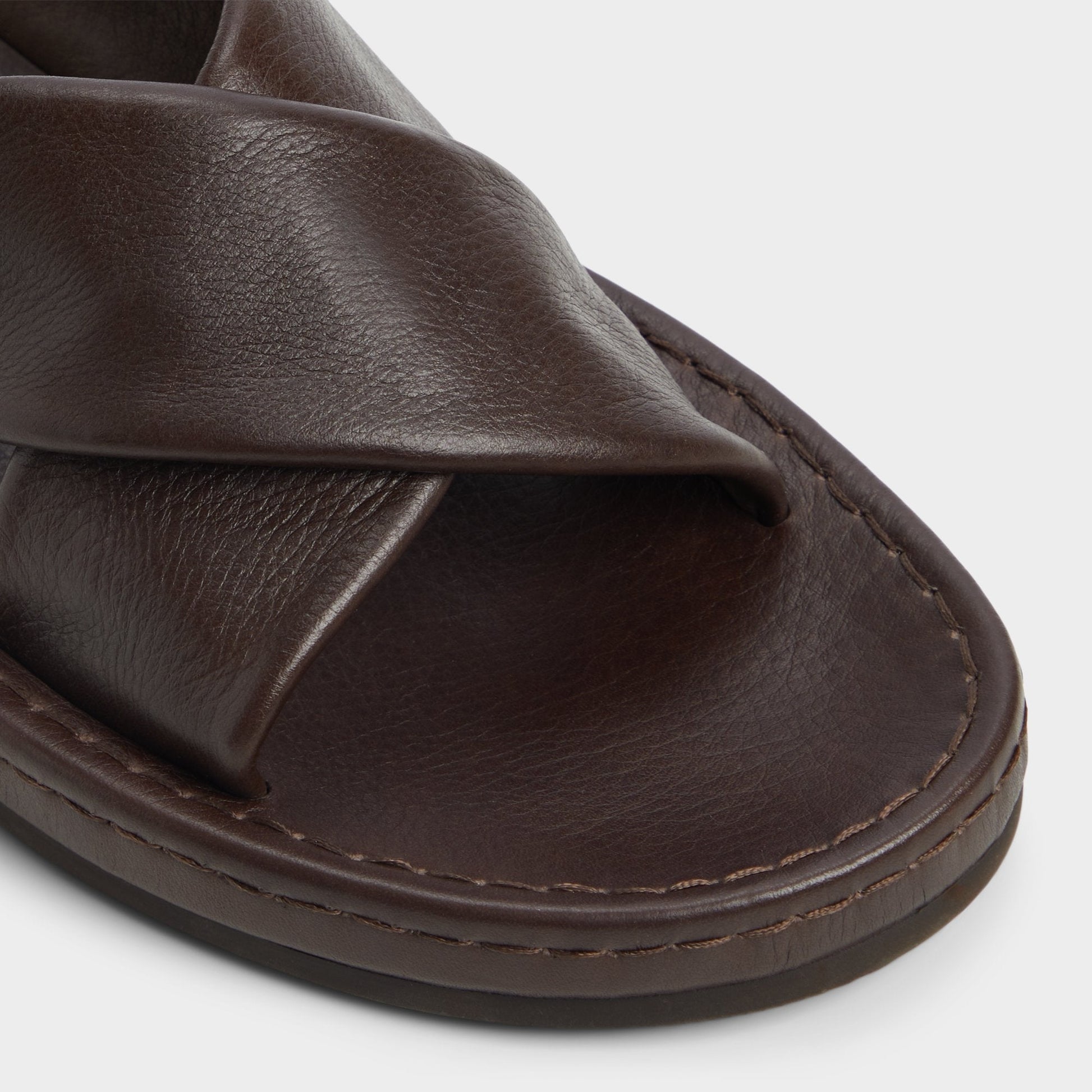 Steele Dark Brown Men's Sandals & Slides - Slide sandal - Dark Brown