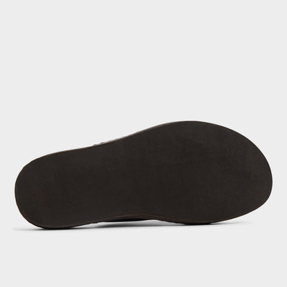 Steele Dark Brown Men's Sandals & Slides - Slide sandal - Dark Brown