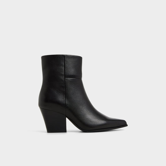 Shanah in Black - Ankle boot, Block heel - Black