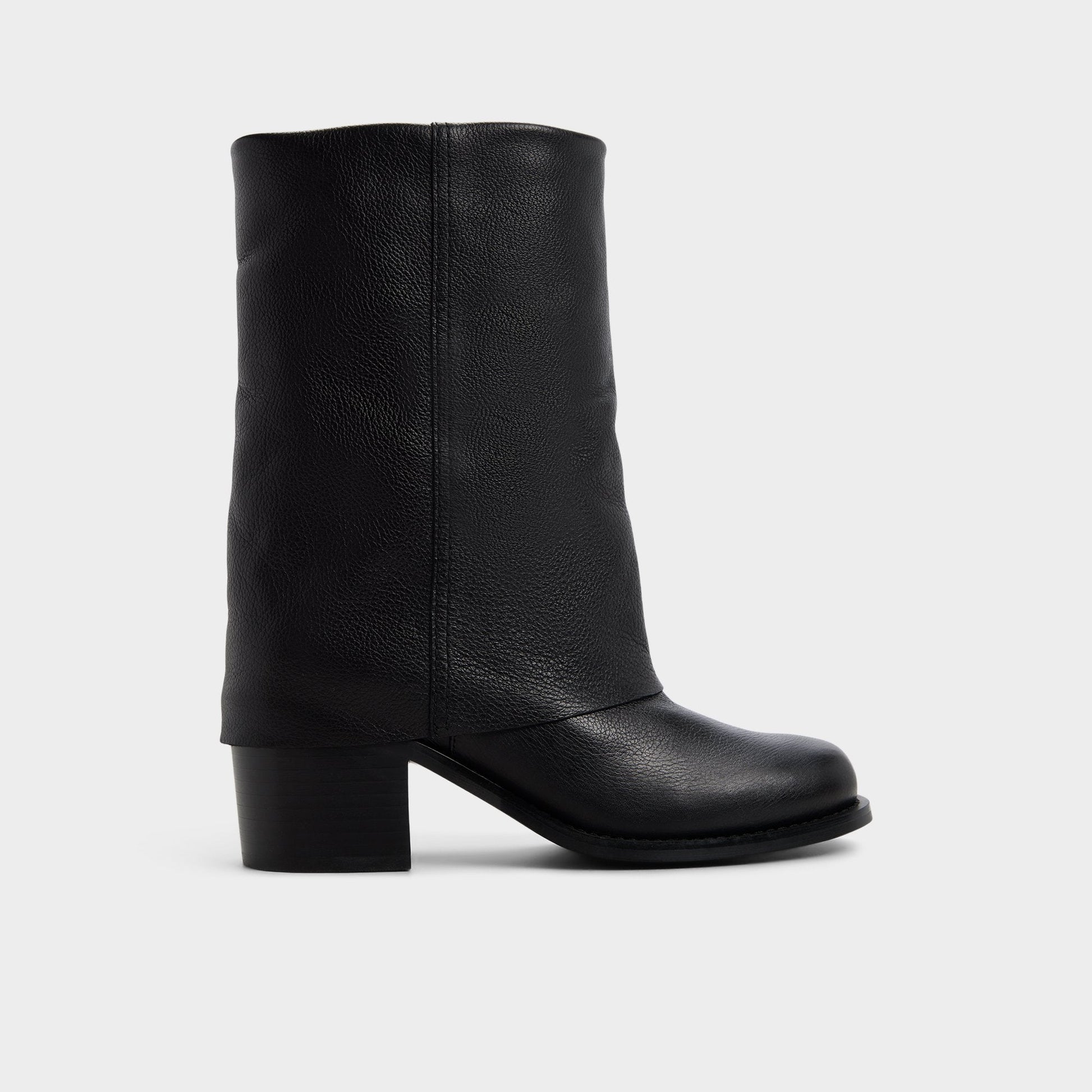 Nolya in Black - Ankle boot, Block heel - Black