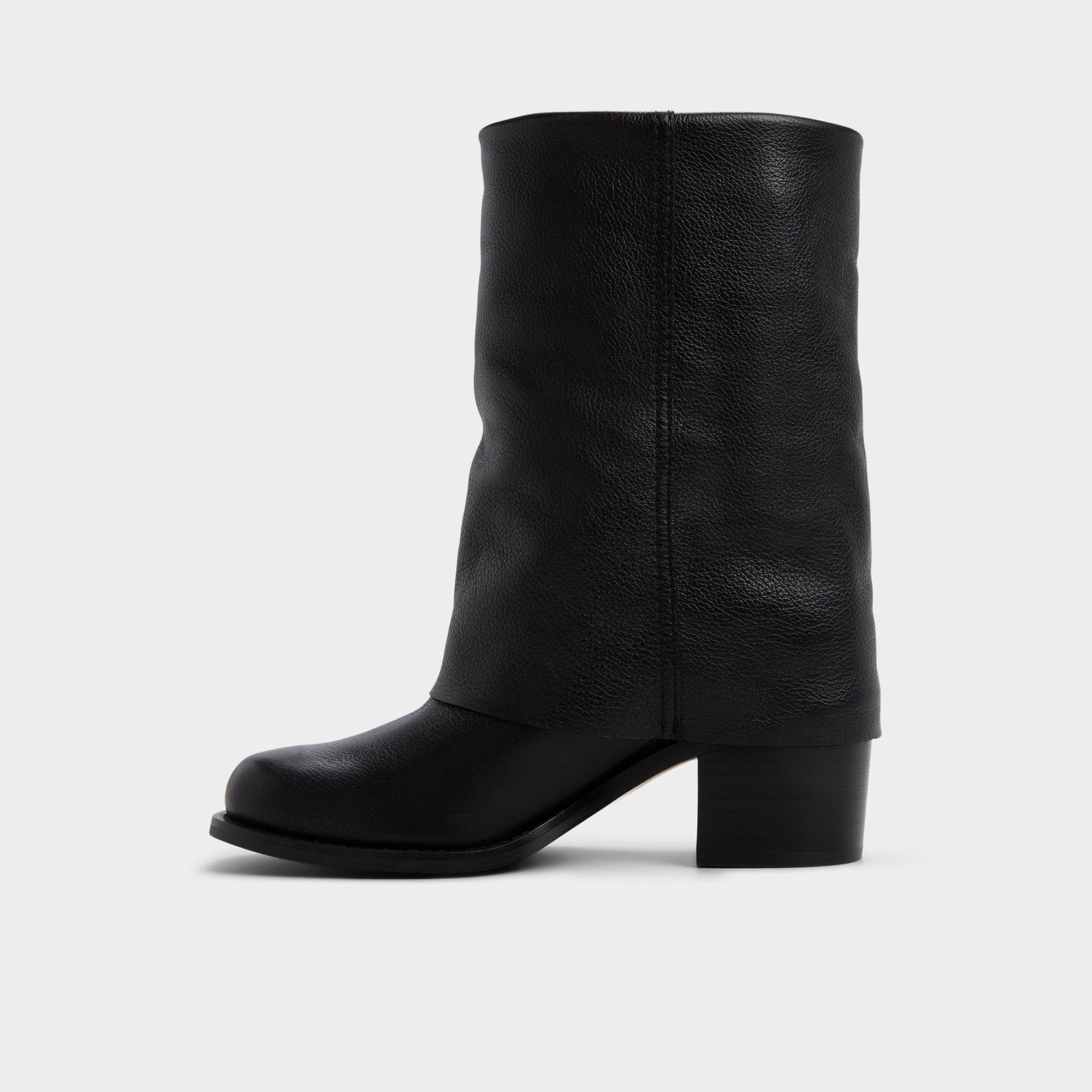 Nolya in Black - Ankle boot, Block heel - Black