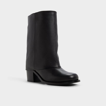 Nolya in Black - Ankle boot, Block heel - Black