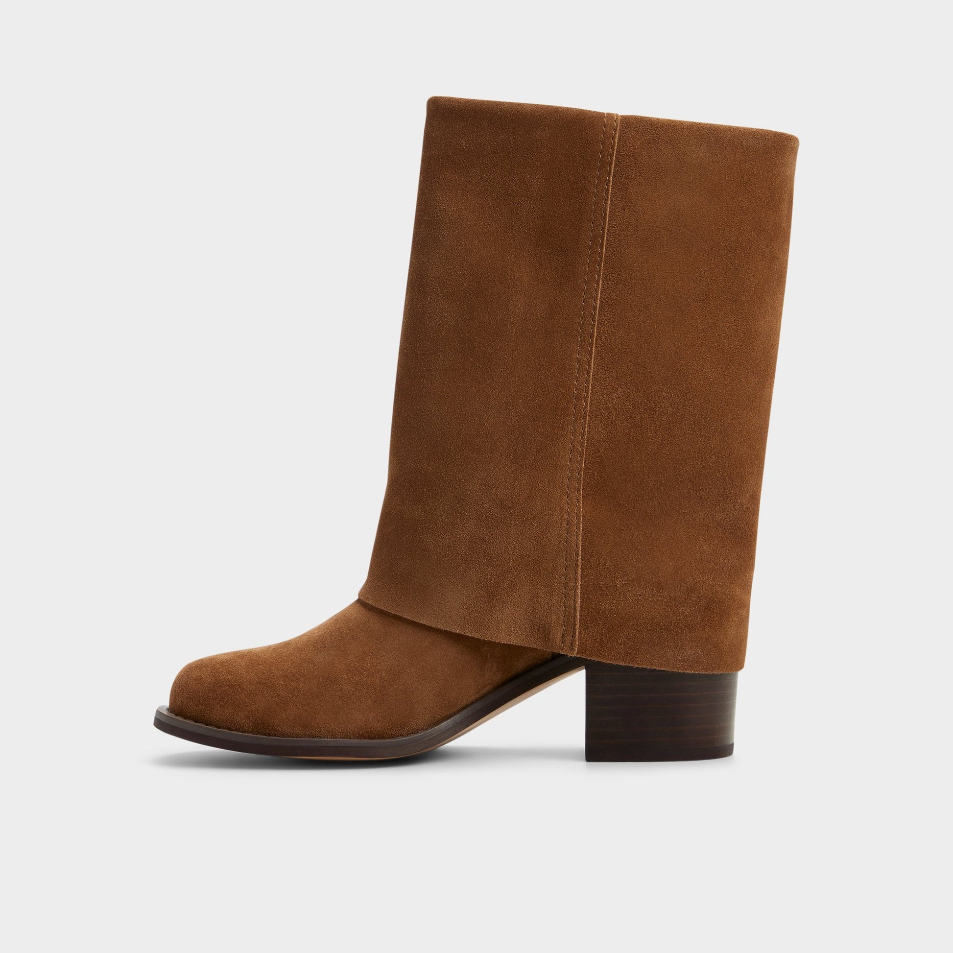 Nolya in Medium Brown - Ankle boot, Block heel - Medium brown