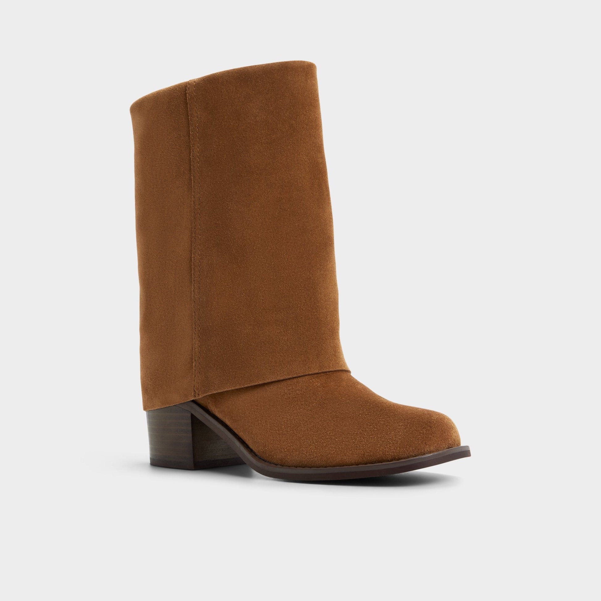 Nolya in Medium Brown - Ankle boot, Block heel - Medium brown