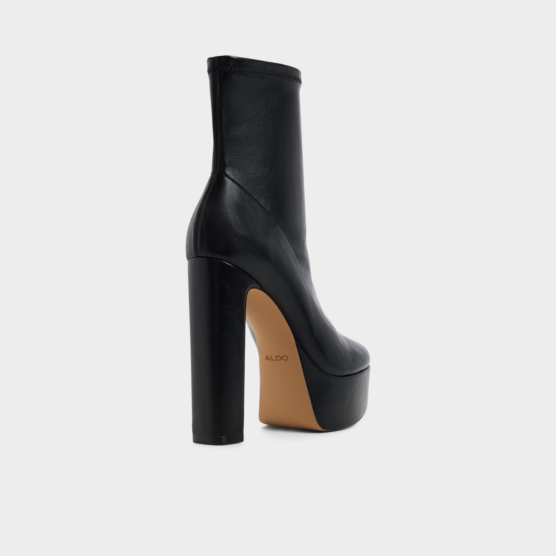 Brejara in Black - Ankle boot, Platform - Black