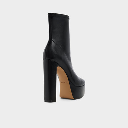 Brejara in Black - Ankle boot, Platform - Black