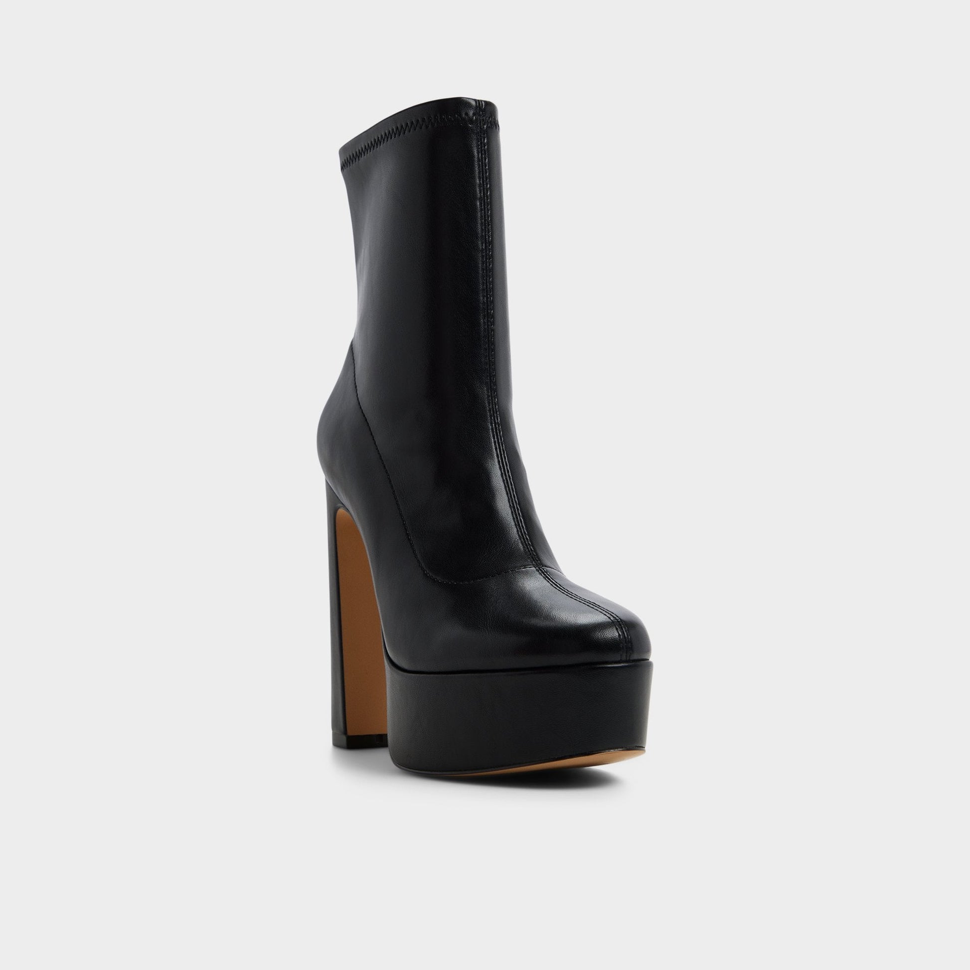 Brejara in Black - Ankle boot, Platform - Black