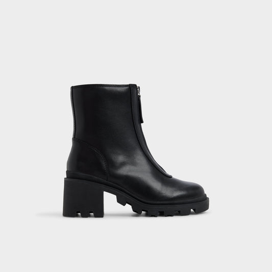 Merielle in Black - Ankle boot, Lug sole - Black