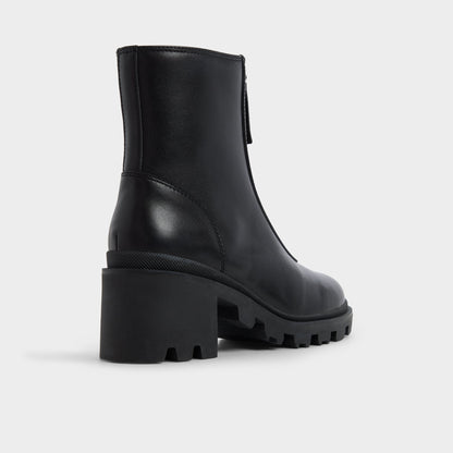 Merielle in Black - Ankle boot, Lug sole - Black