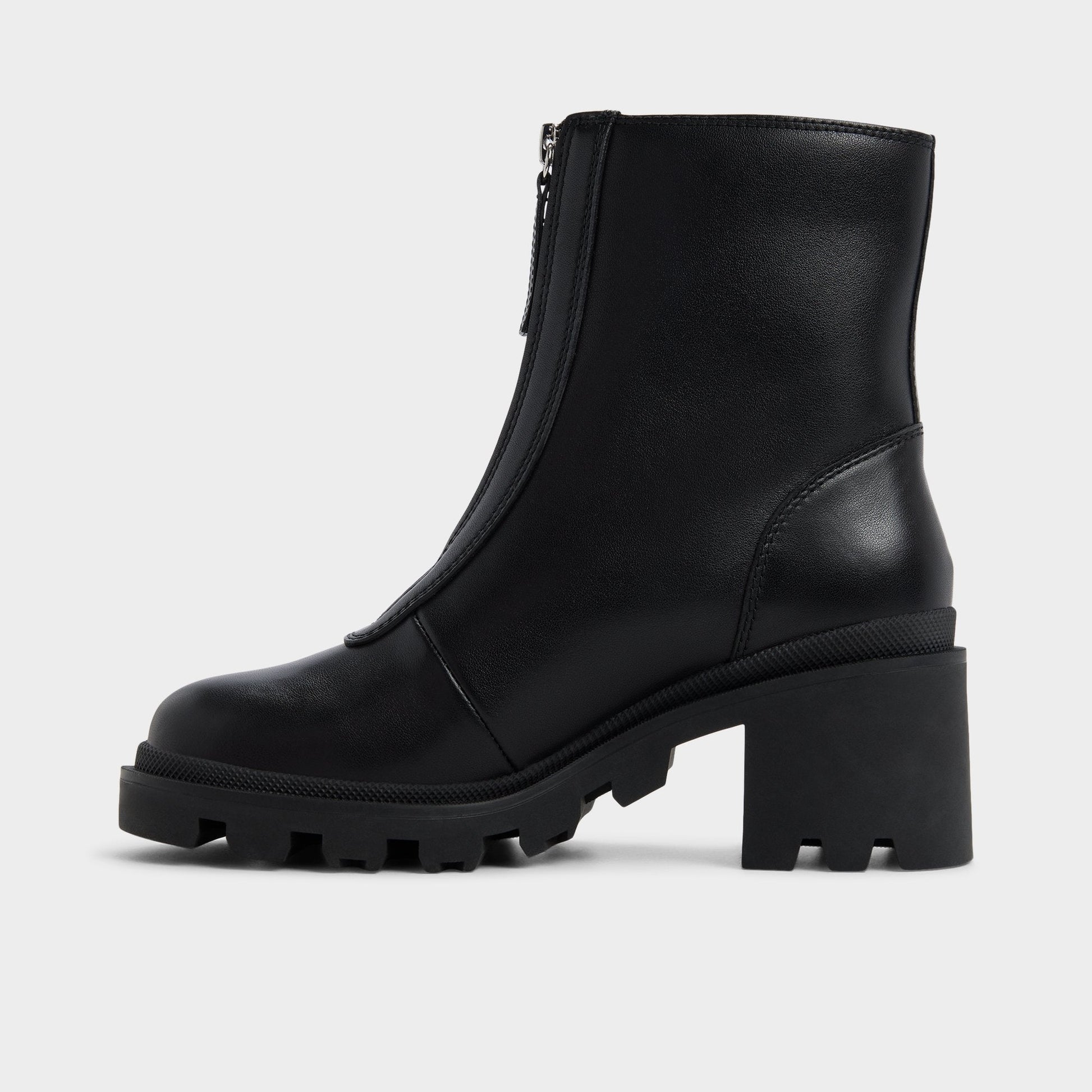 Merielle in Black - Ankle boot, Lug sole - Black