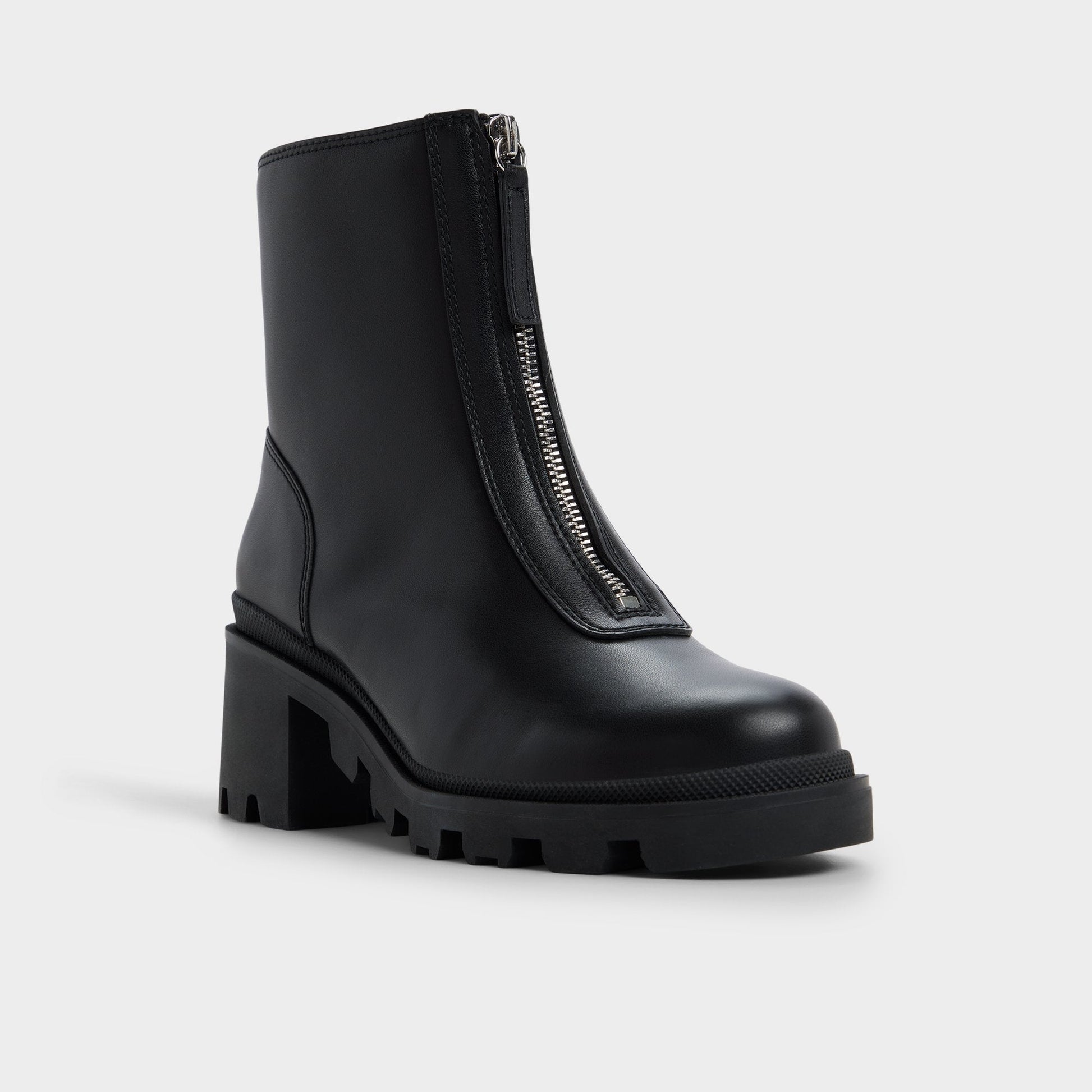 Merielle in Black - Ankle boot, Lug sole - Black