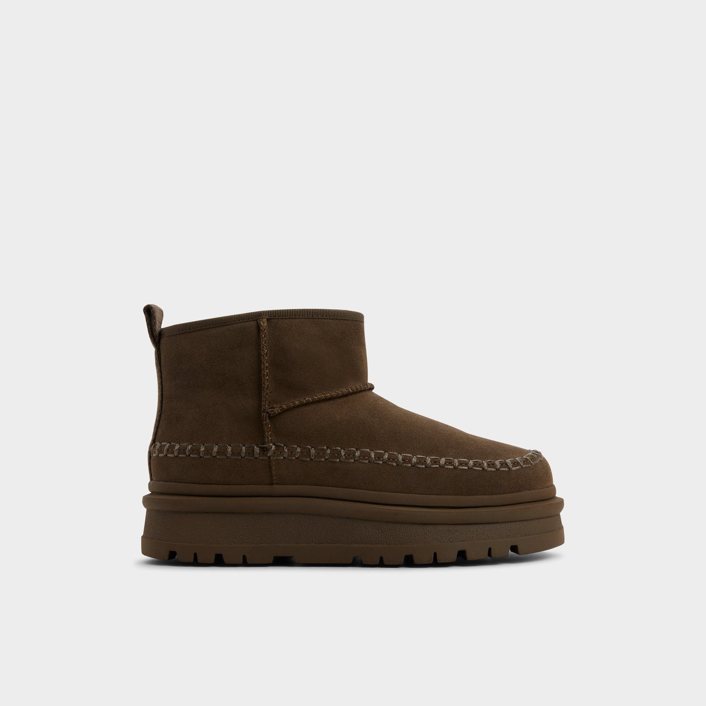 Milanie in Dark Green - Ankle boot, Lug sole - Dark Green