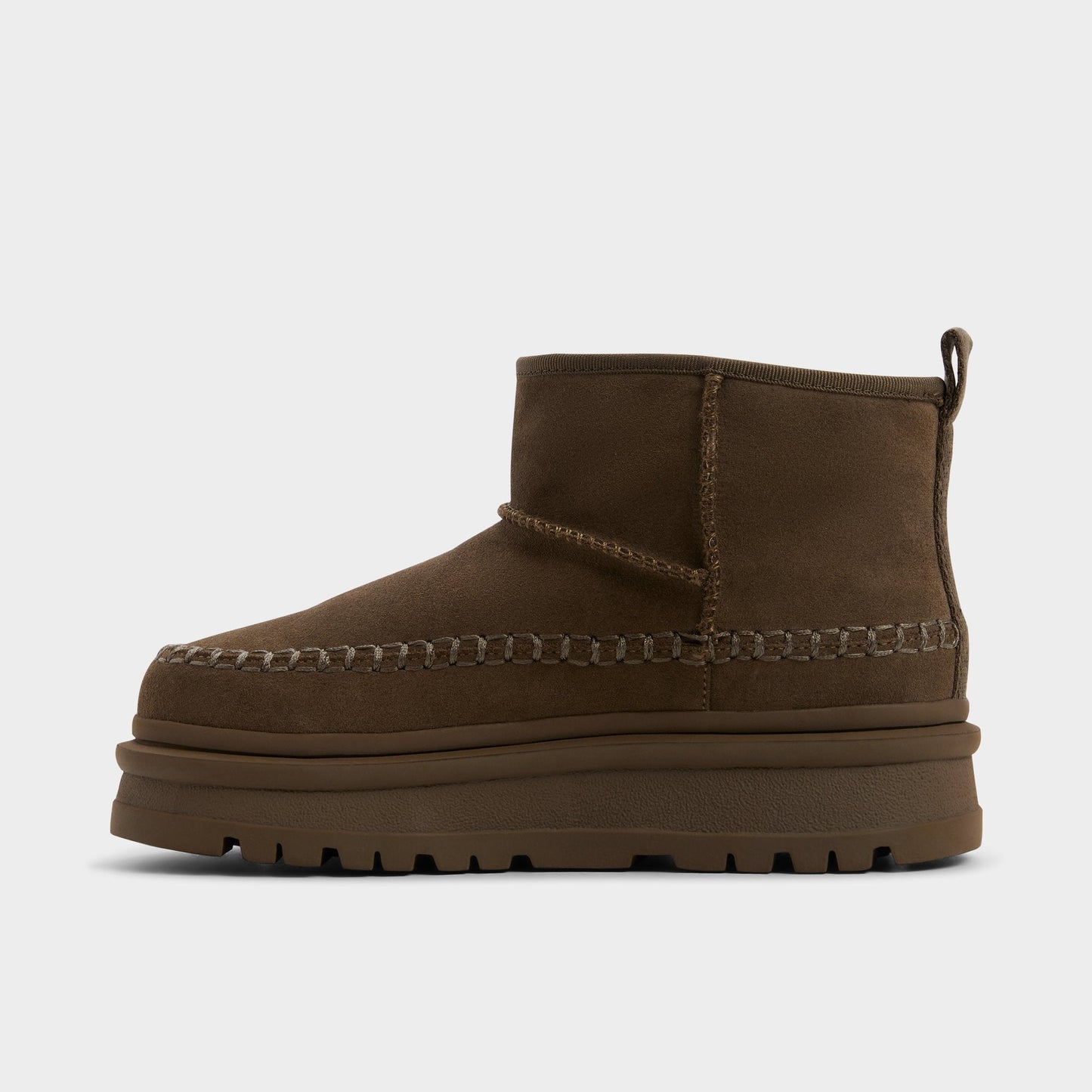Milanie in Dark Green - Ankle boot, Lug sole - Dark Green