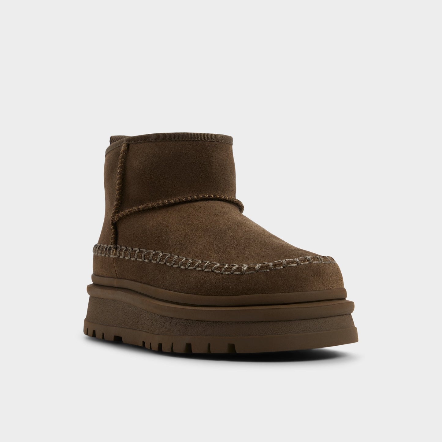 Milanie in Dark Green - Ankle boot, Lug sole - Dark Green