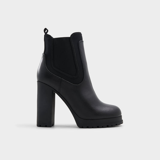 Bold Black Women's Ankle boots - Ankle boot, Lug sole - Black