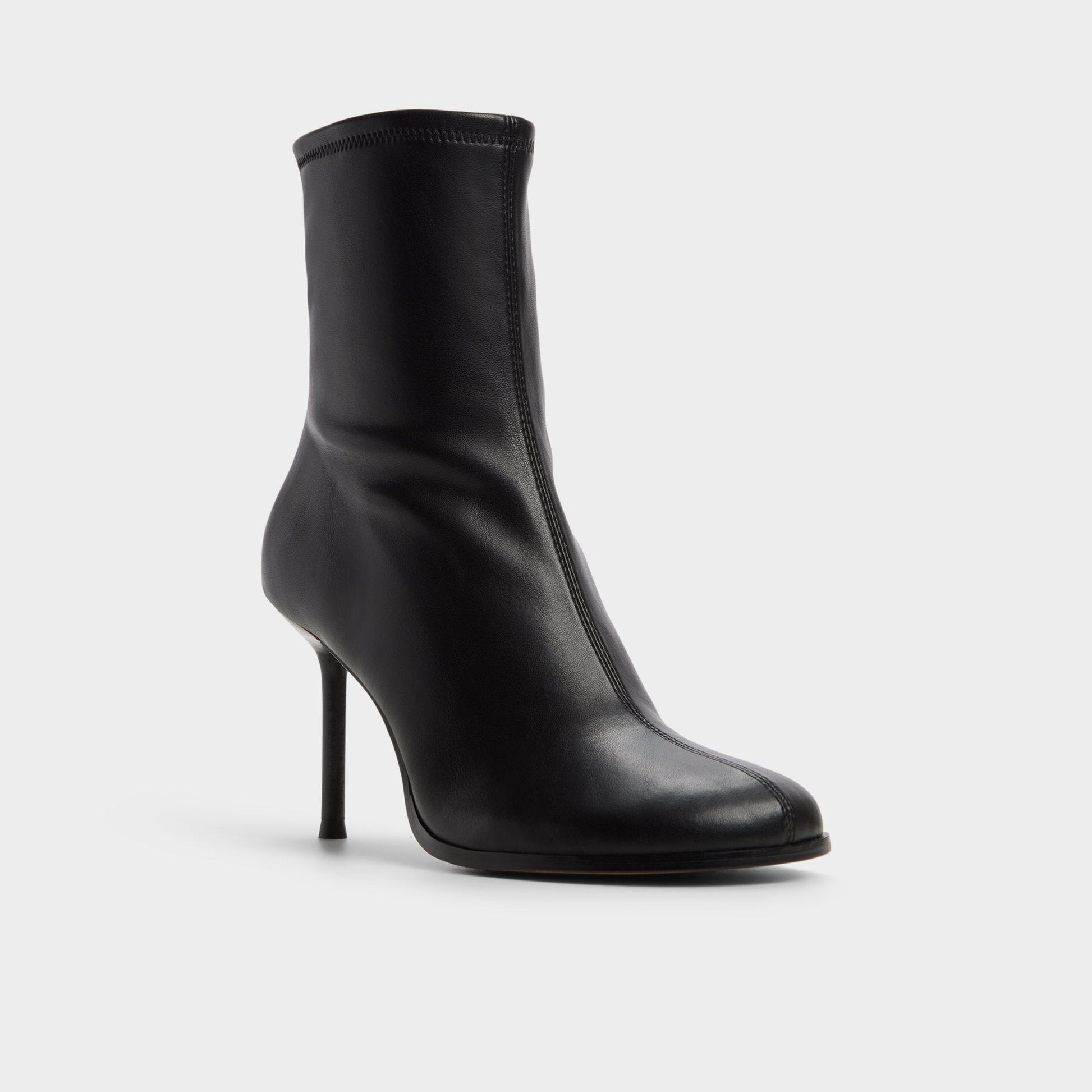 Evander in Black - Ankle boot, Stiletto heel - Black