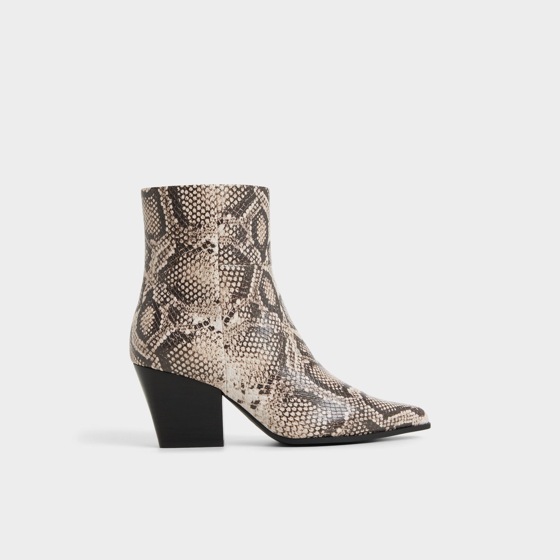 Shanah in Open Brown - Ankle boot, Block heel - Open brown