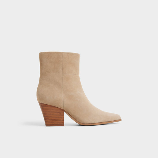 Shanah in Light Beige - Ankle boot, Block heel - Light beige