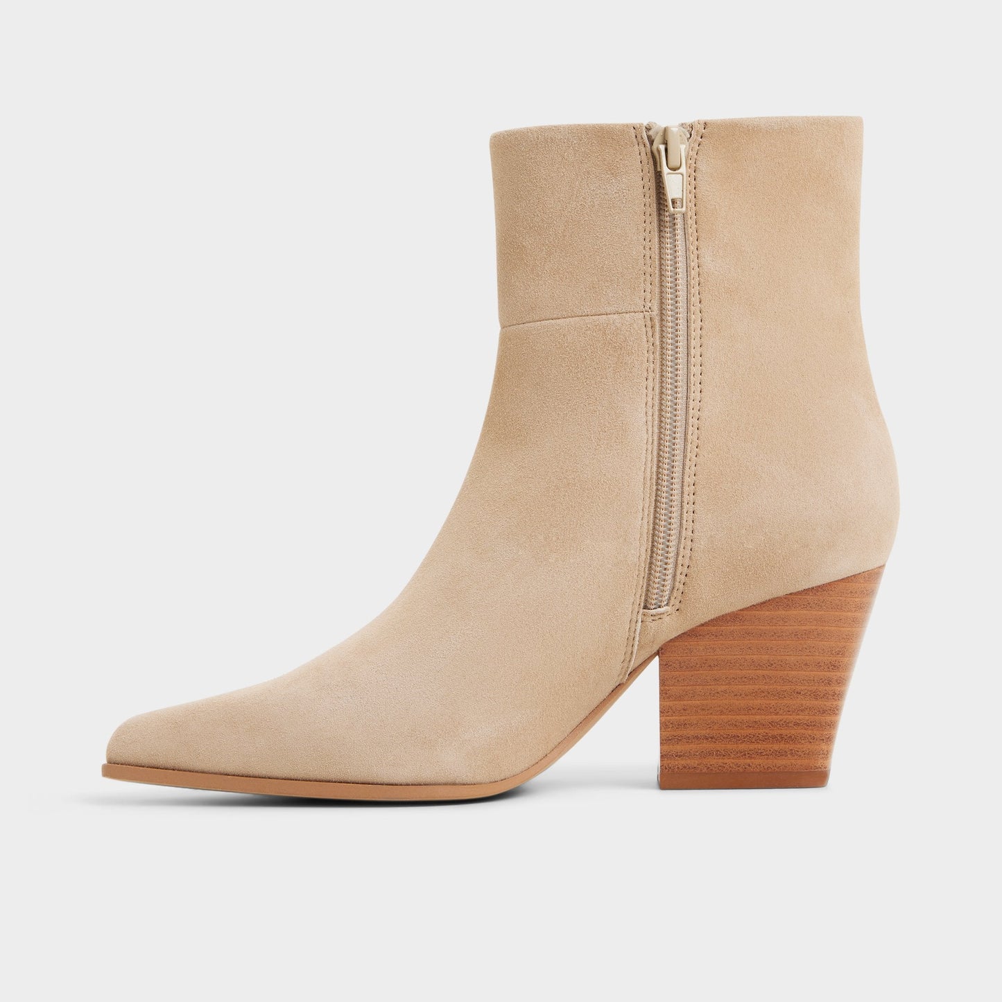 Shanah in Light Beige - Ankle boot, Block heel - Light beige