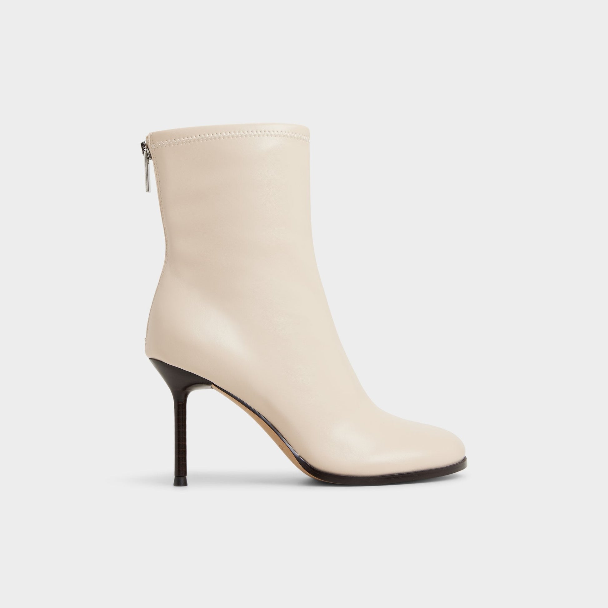 Evander in Cream - Ankle boot, Stiletto heel - Cream