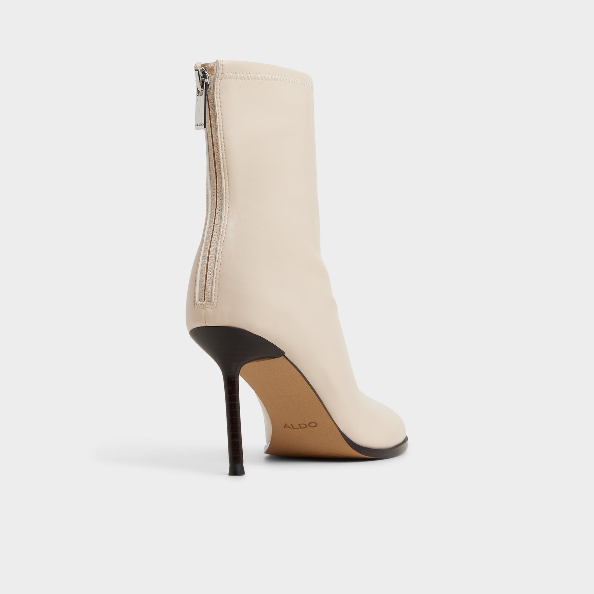 Evander in Cream - Ankle boot, Stiletto heel - Cream