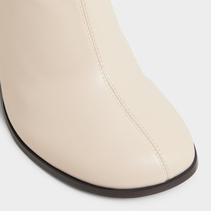Evander in Cream - Ankle boot, Stiletto heel - Cream