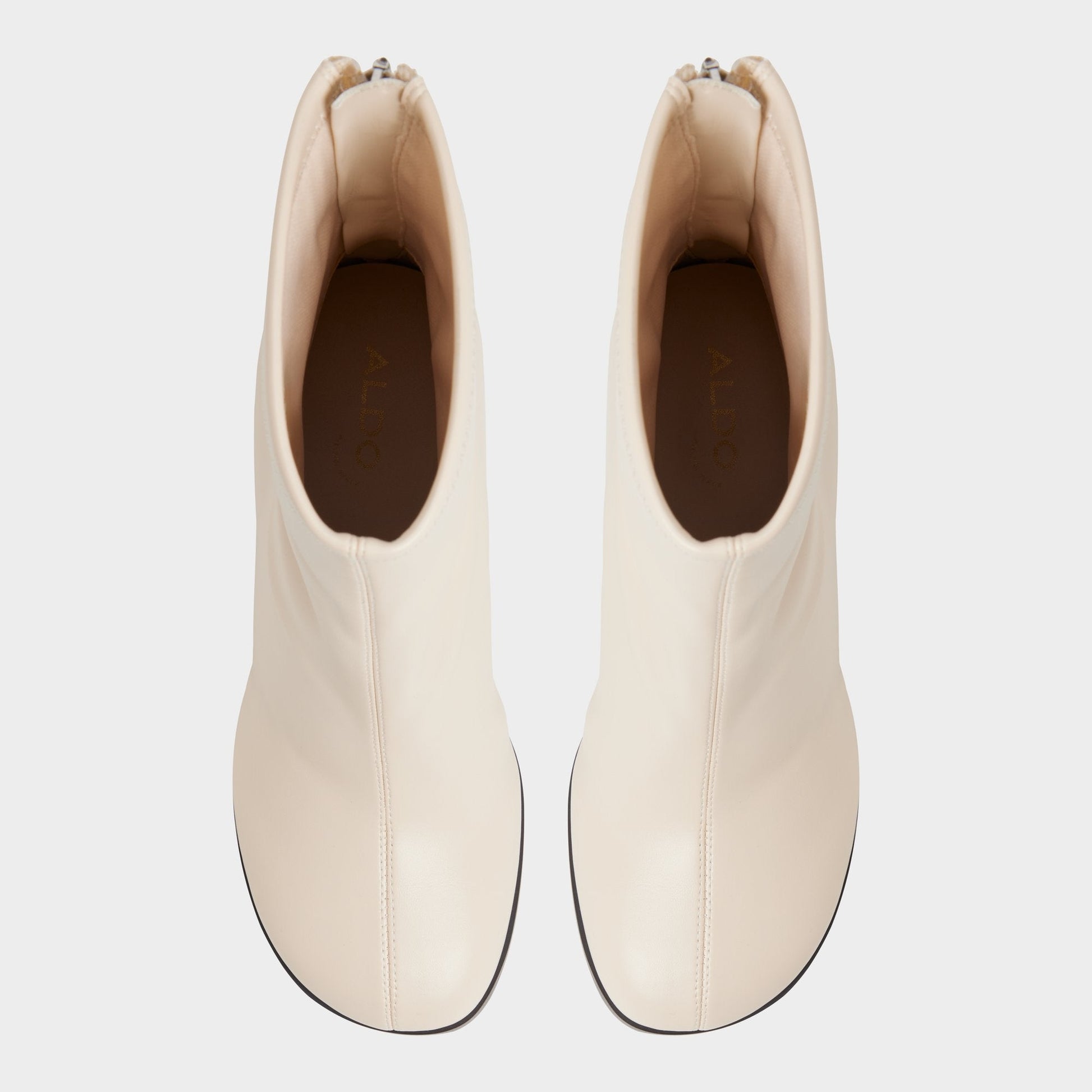 Evander in Cream - Ankle boot, Stiletto heel - Cream