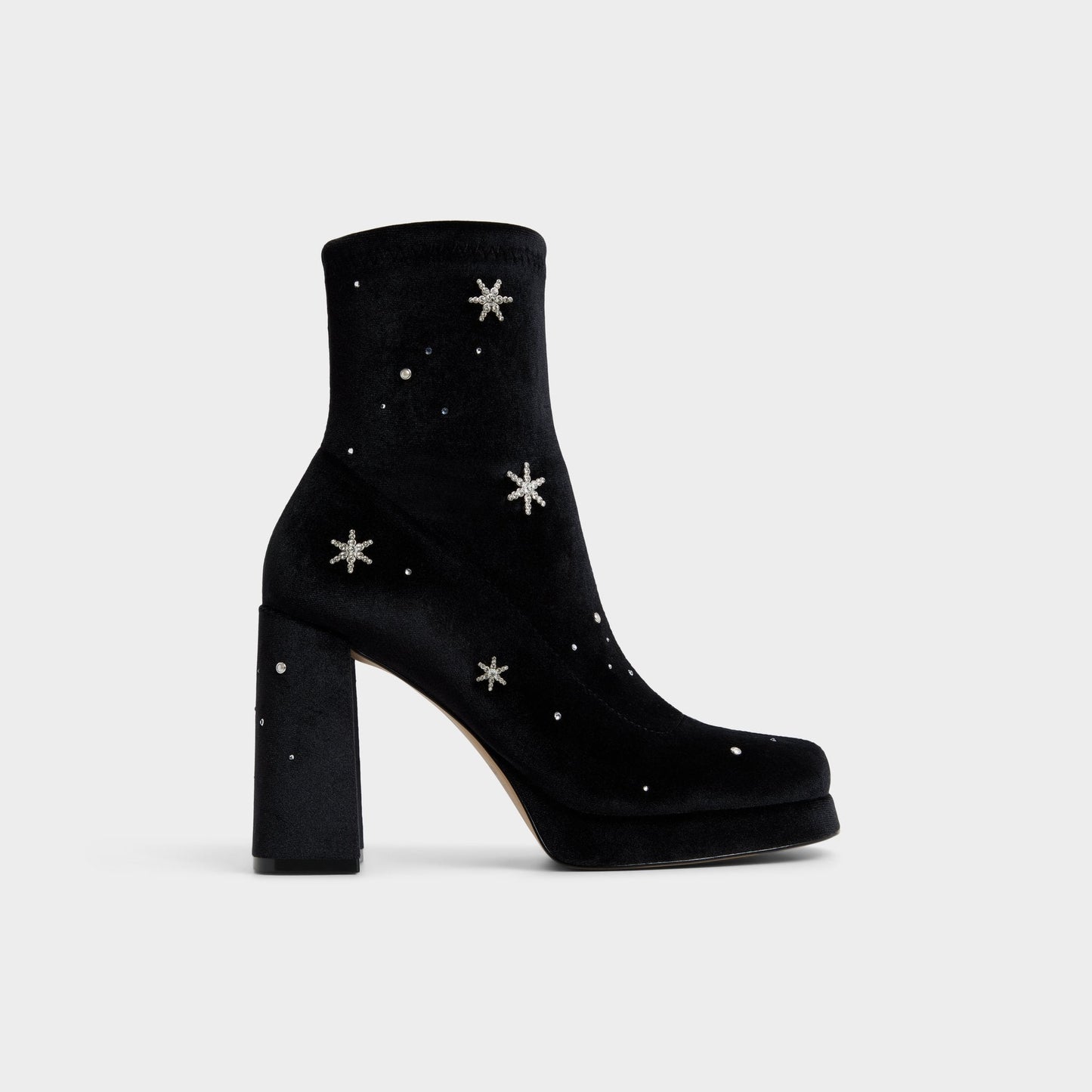 Starrie in Black - Ankle boot, Platform - Black