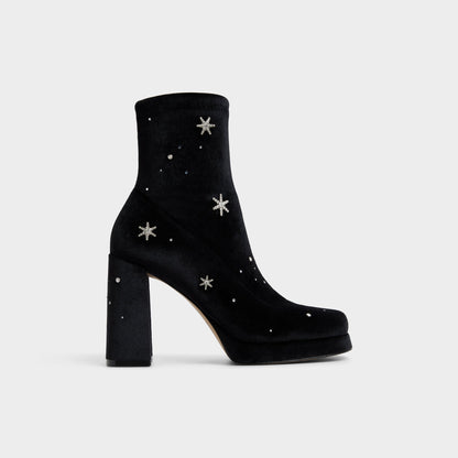 Starrie in Black - Ankle boot, Platform - Black