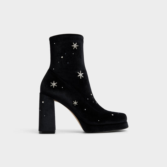 Starrie in Black - Ankle boot, Platform - Black
