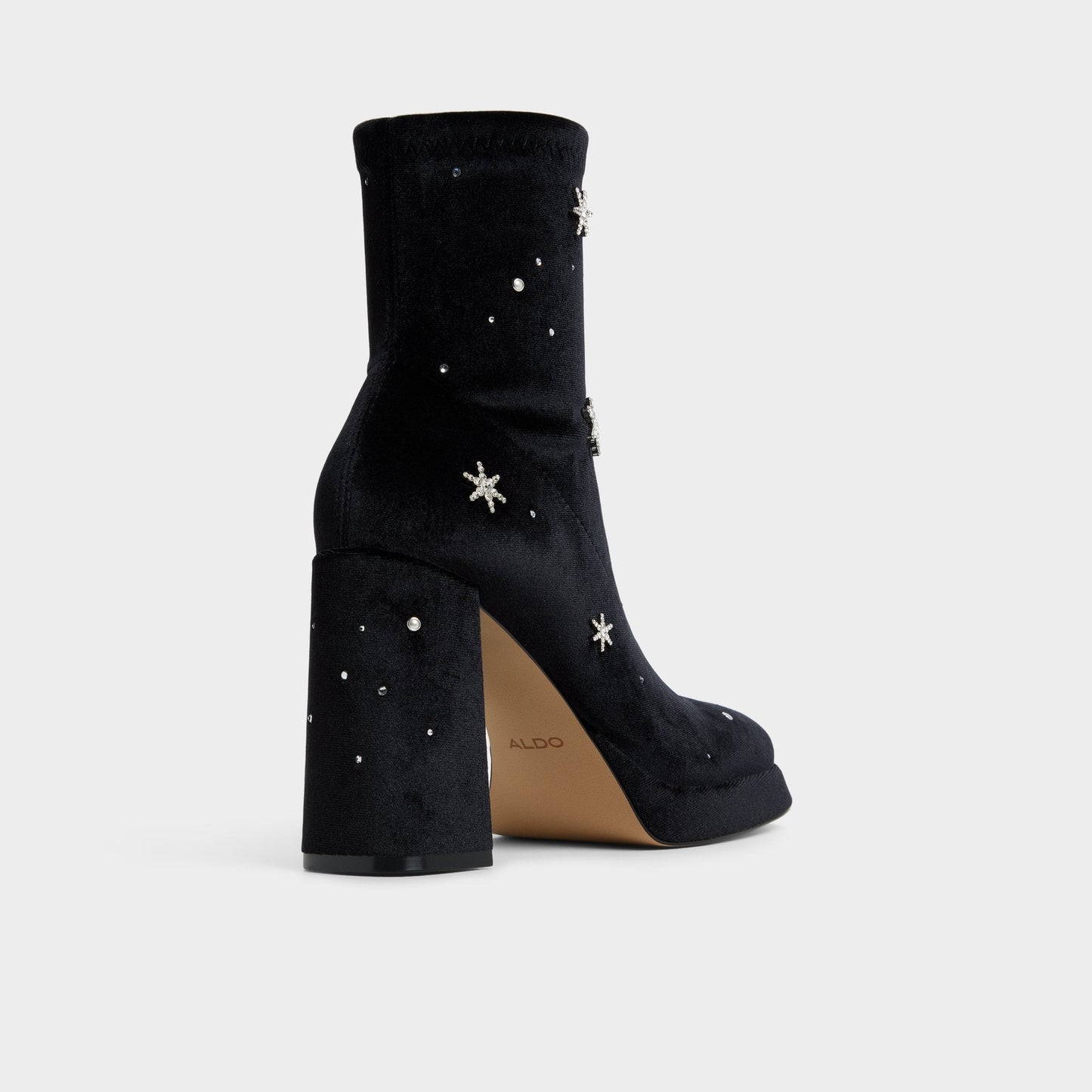 Starrie in Black - Ankle boot, Platform - Black