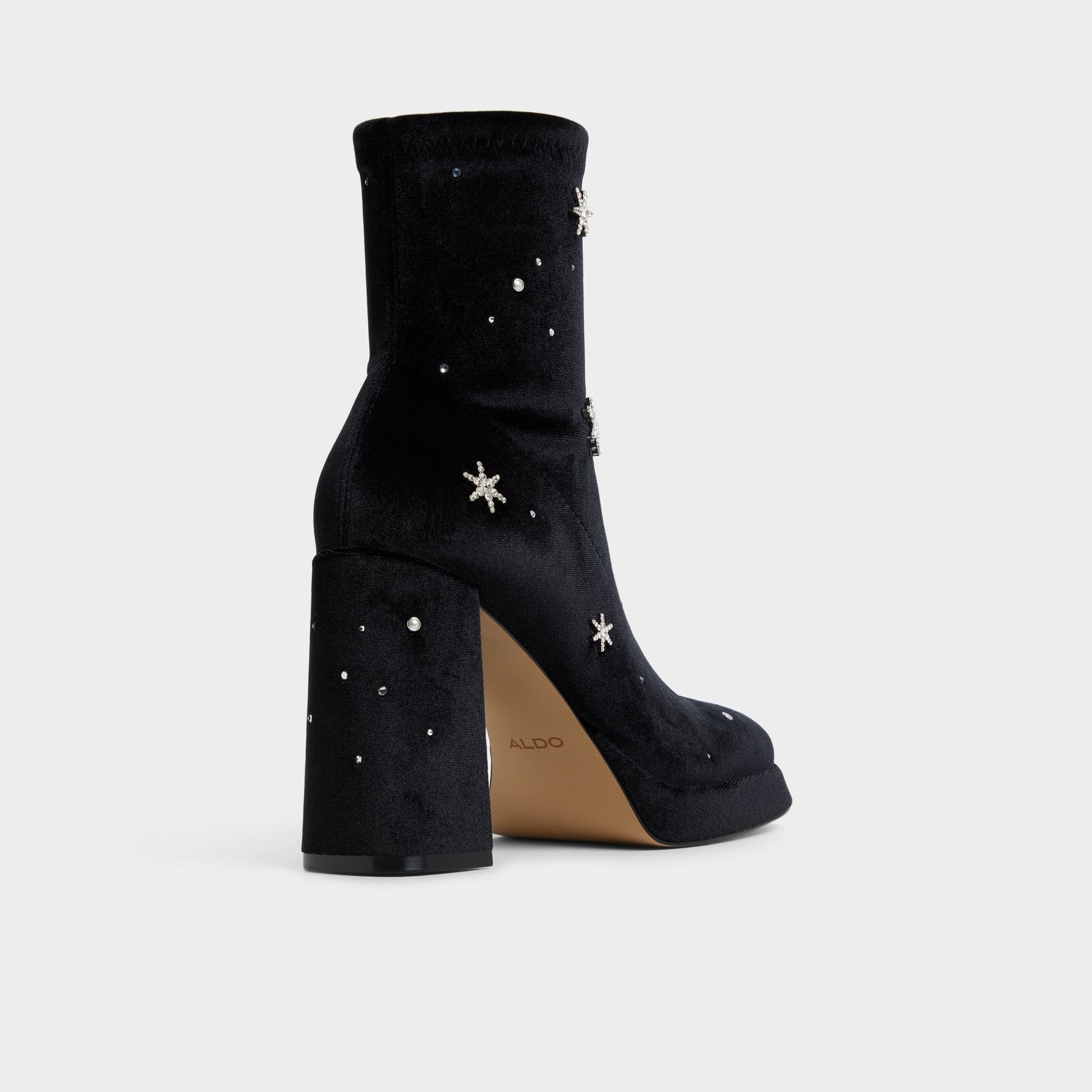 Starrie in Black - Ankle boot, Platform - Black
