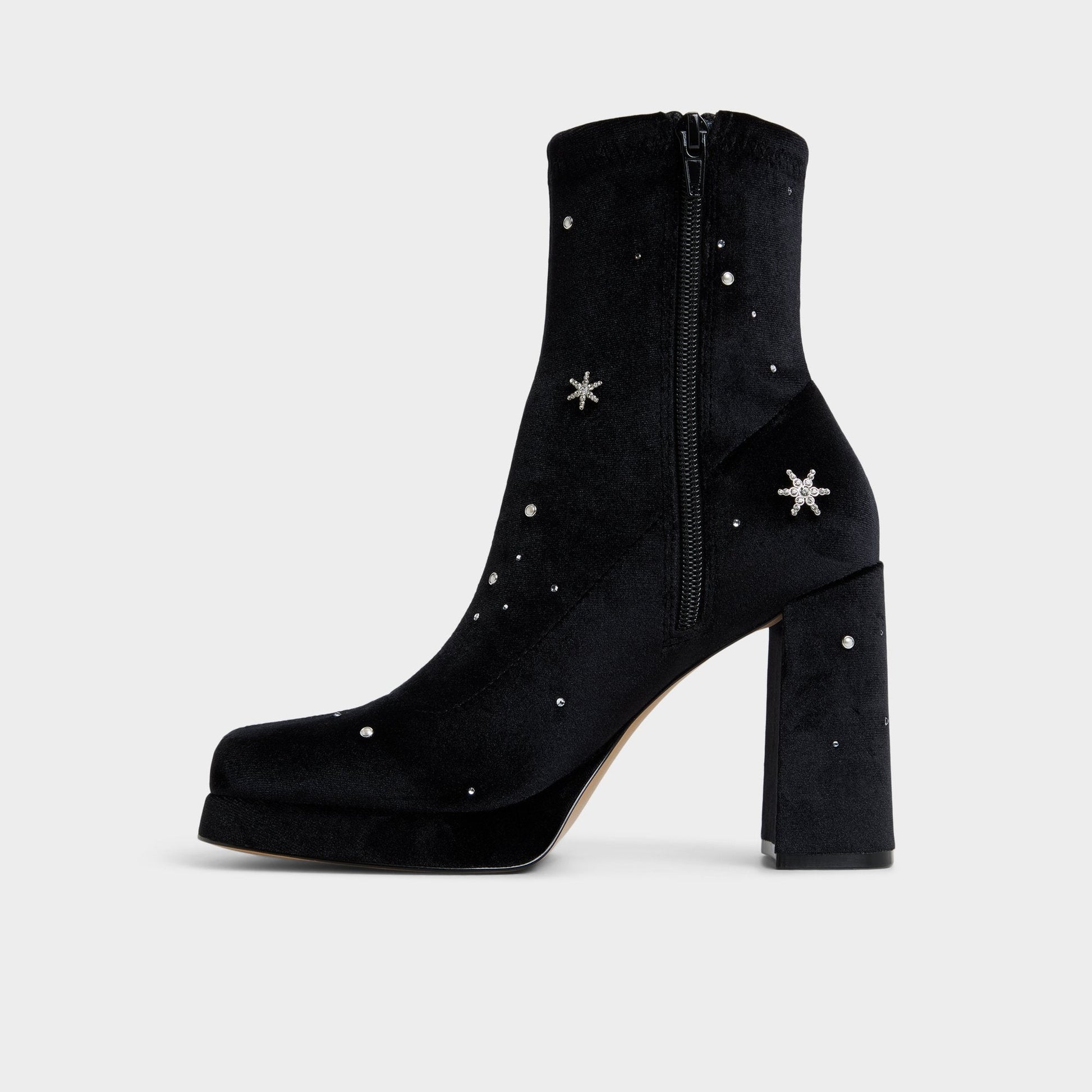 Starrie in Black - Ankle boot, Platform - Black