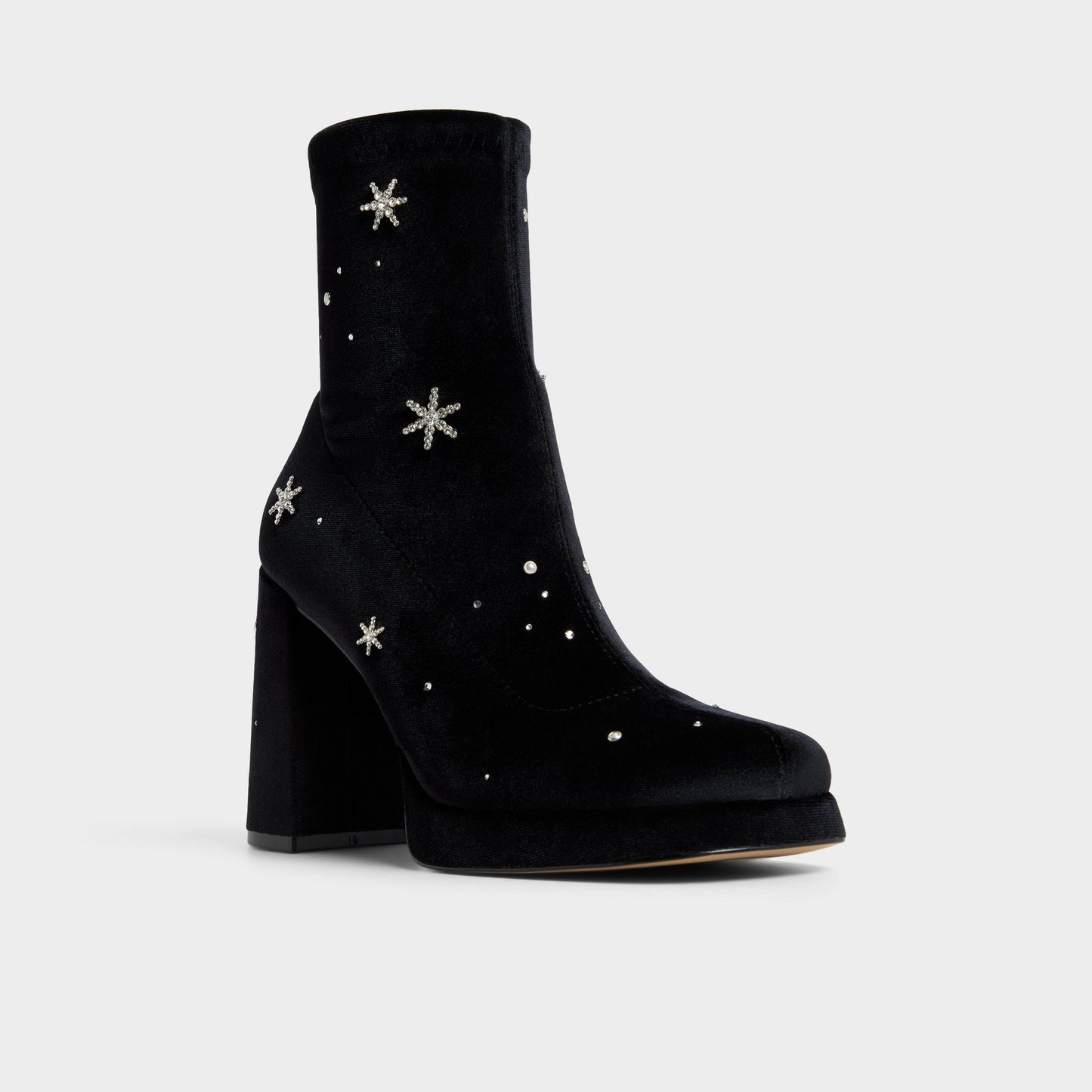 Starrie in Black - Ankle boot, Platform - Black